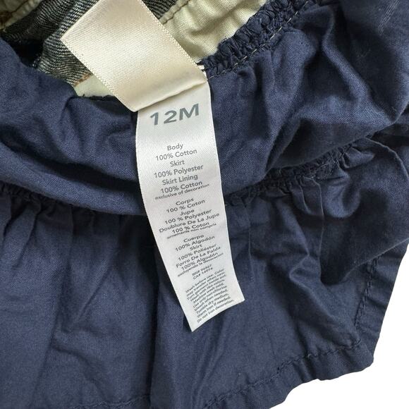 OSHKOSH Tule Sparkle Skirt Denim Overalls Size 12 Months Girls Lined Blue - Picture 5 of 5